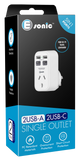 SINGLE OUTLET ADAPTOR 2 USB-A & 2 USB-C