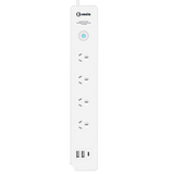 4 OUTLET MASTERSWITCH POWERBOARD DUAL TYPE-C AND USB-A