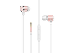 Premium Metallic Earphone with Controller Rose Gold